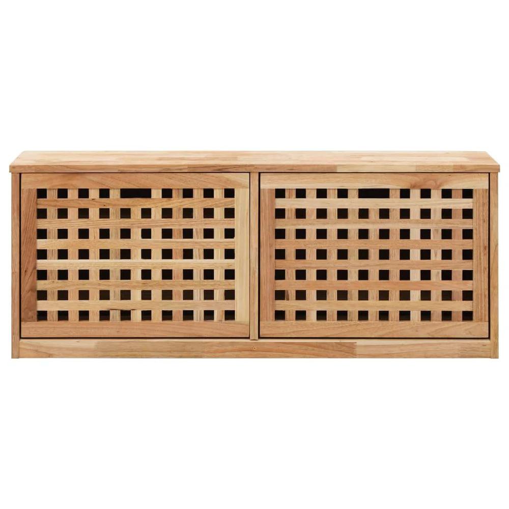 vidaXL Shoe Storage Bench 94x20x38 cm Solid Walnut Wood by vidaXL