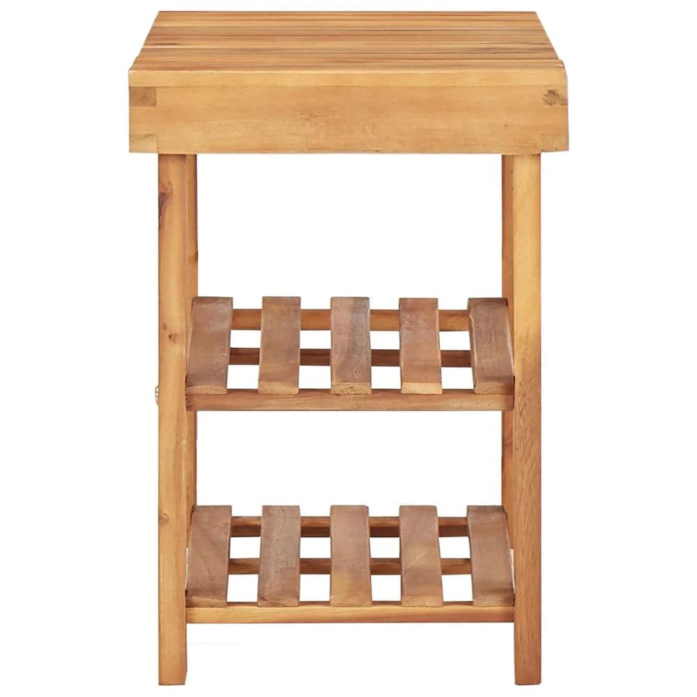 vidaXL Shoe Rack 50x32x45 cm Solid Acacia Wood by vidaXL