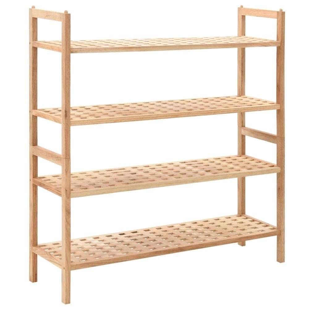 vidaXL Shoe Rack Solid Walnut Wood 69x26x40 cm by vidaXL