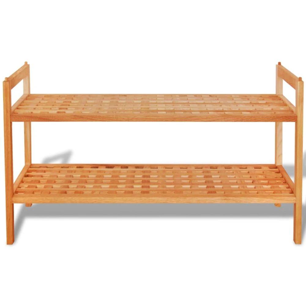 Shoe Rack Solid Walnut Wood vidaXL 69x26x40 cm by vidaXL