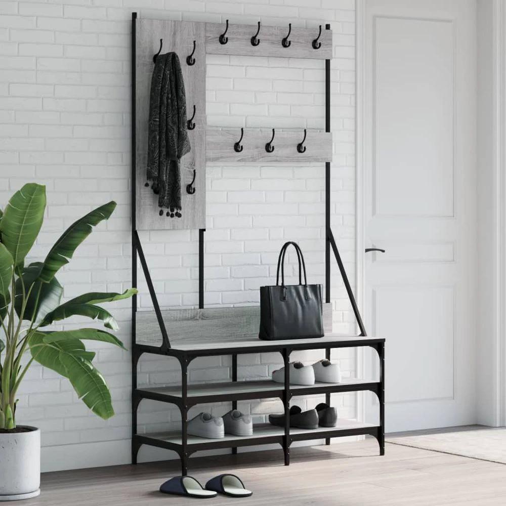 Clothes Rack with Shoe Storage vidaXL Black 100x40x184 cm by vidaXL