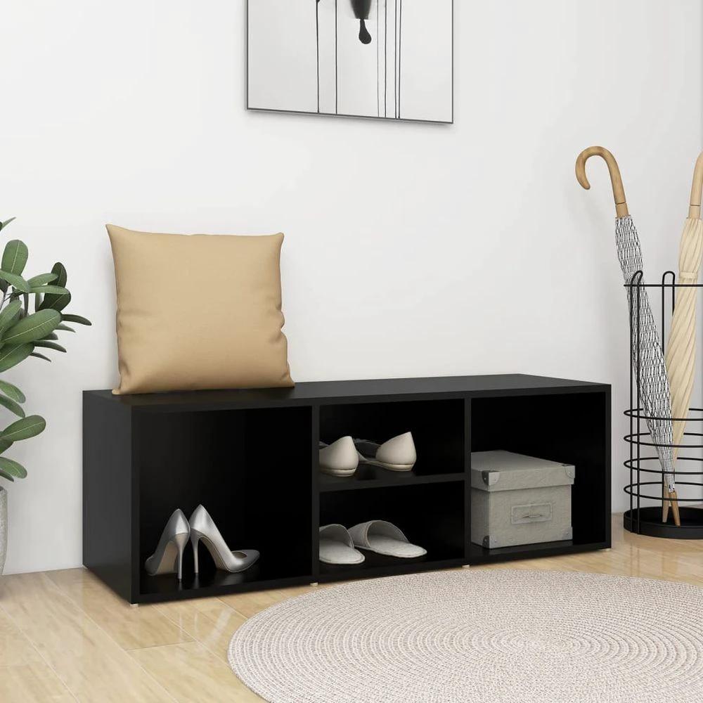 vidaXL vidaXL Shoe Storage Bench White 105x35x35 cm Engineered Wood - Uncategorized Shoe Storage