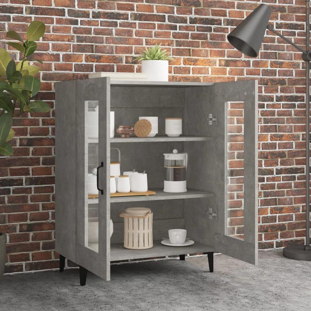 Sideboard Concrete Grey 69.5x34x90 cm vidaXL Engineered Wood by vidaXL