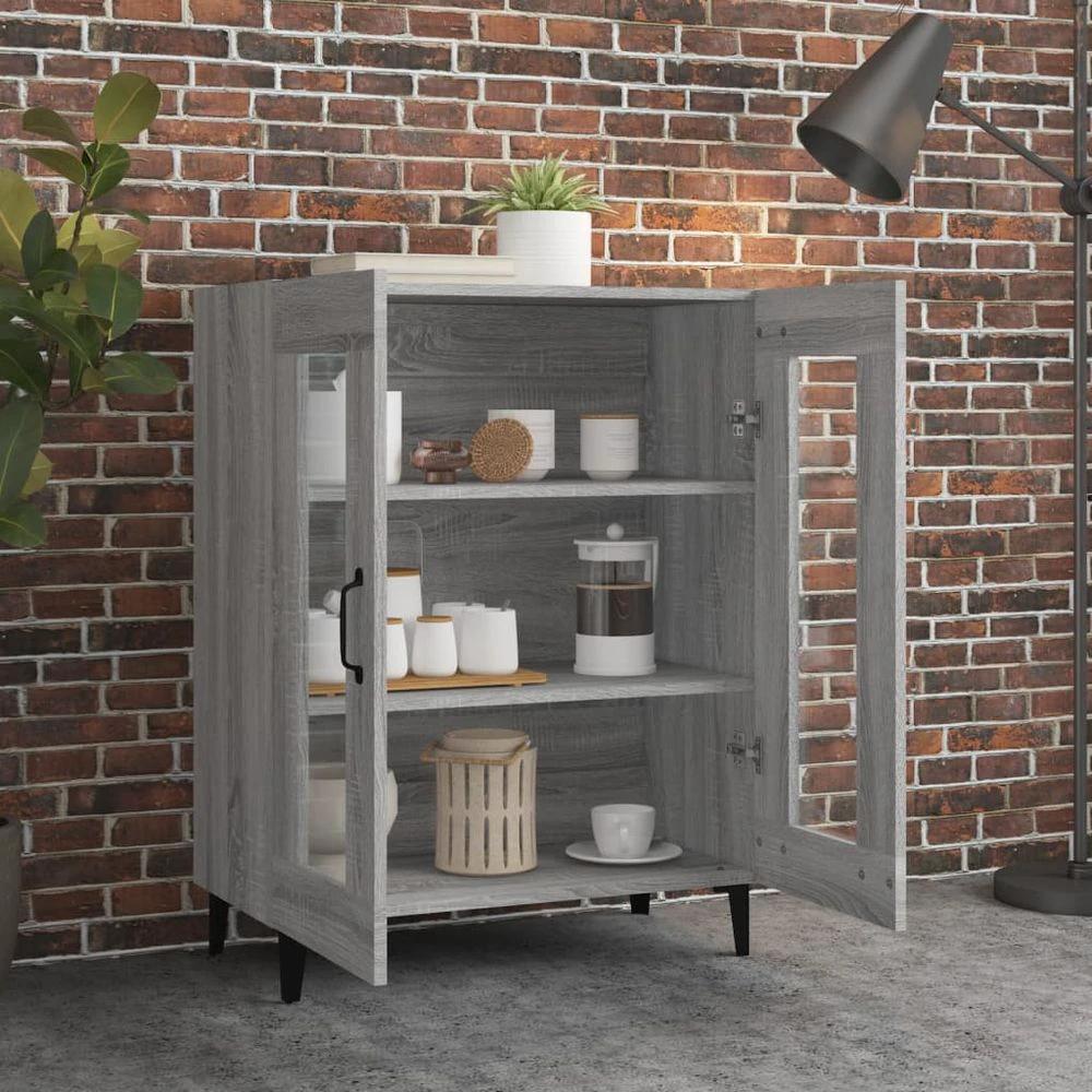 Sideboard Grey Sonoma 69.5x34x90 cm vidaXL Engineered Wood by vidaXL