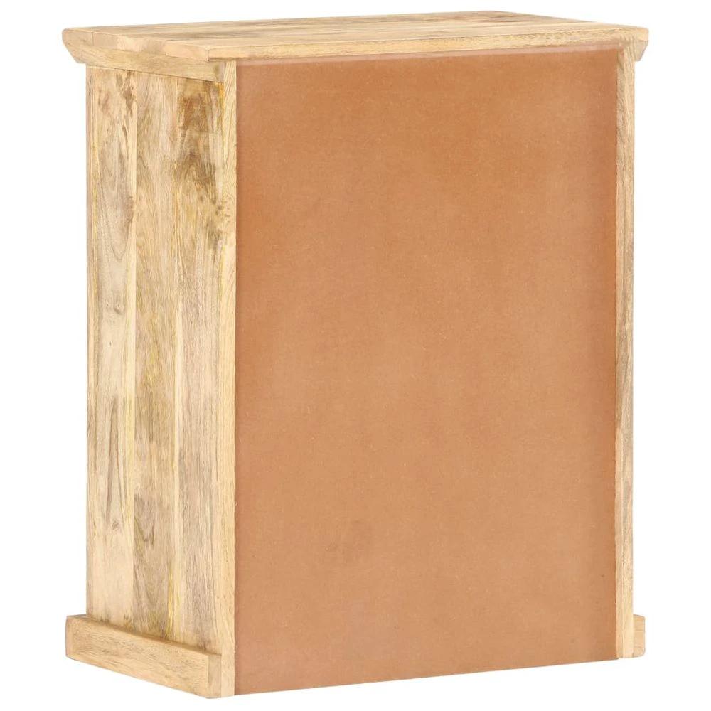 Sideboard with Steel Doors 60x35x75 cm vidaXL Solid Mango Wood by vidaXL