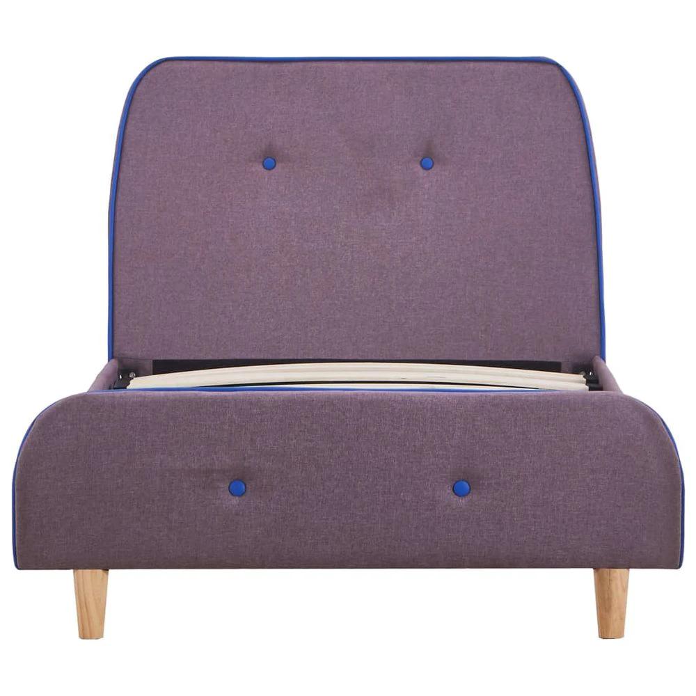 Bed Frame Taupe Fabric 90x190 cm vidaXL Single by vidaXL
