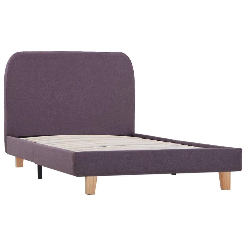 Bed Frame Taupe Fabric 90x190 cm vidaXL Single by vidaXL
