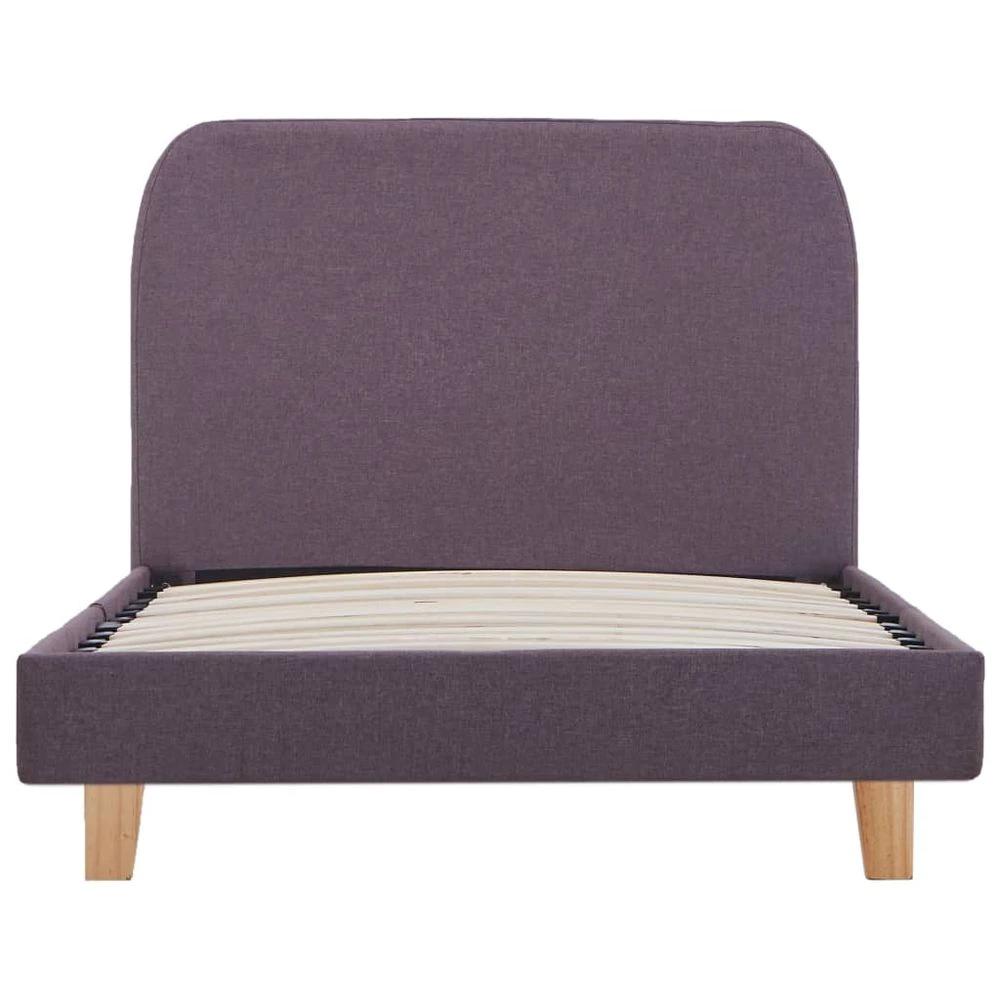 Bed Frame Taupe Fabric 90x190 cm vidaXL Single by vidaXL