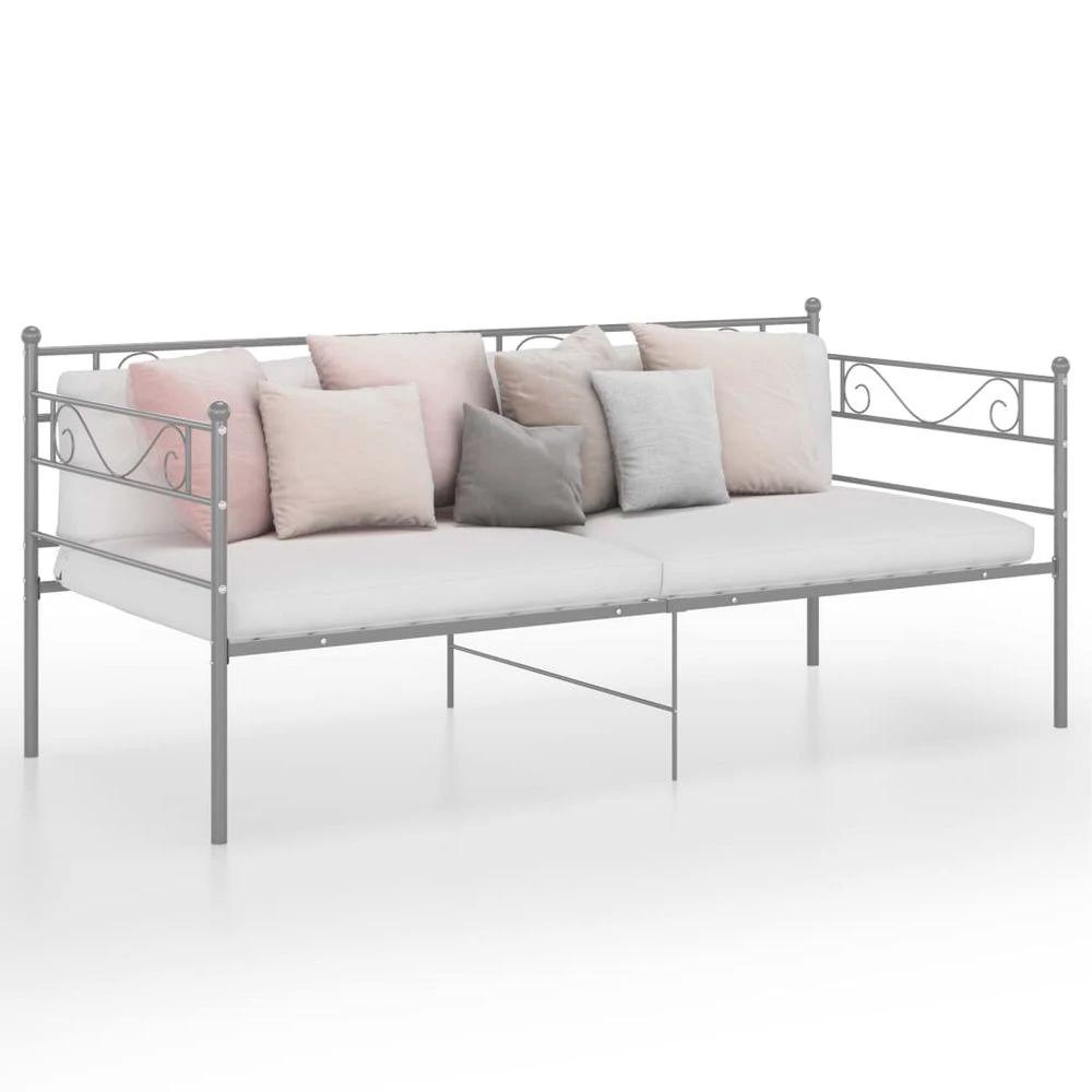 vidaXL Sofa Bed Frame Black Metal 90x200 cm by vidaXL