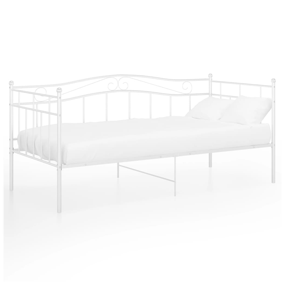 Sofa Bed Frame White vidaXL Metal 90x200 cm by vidaXL