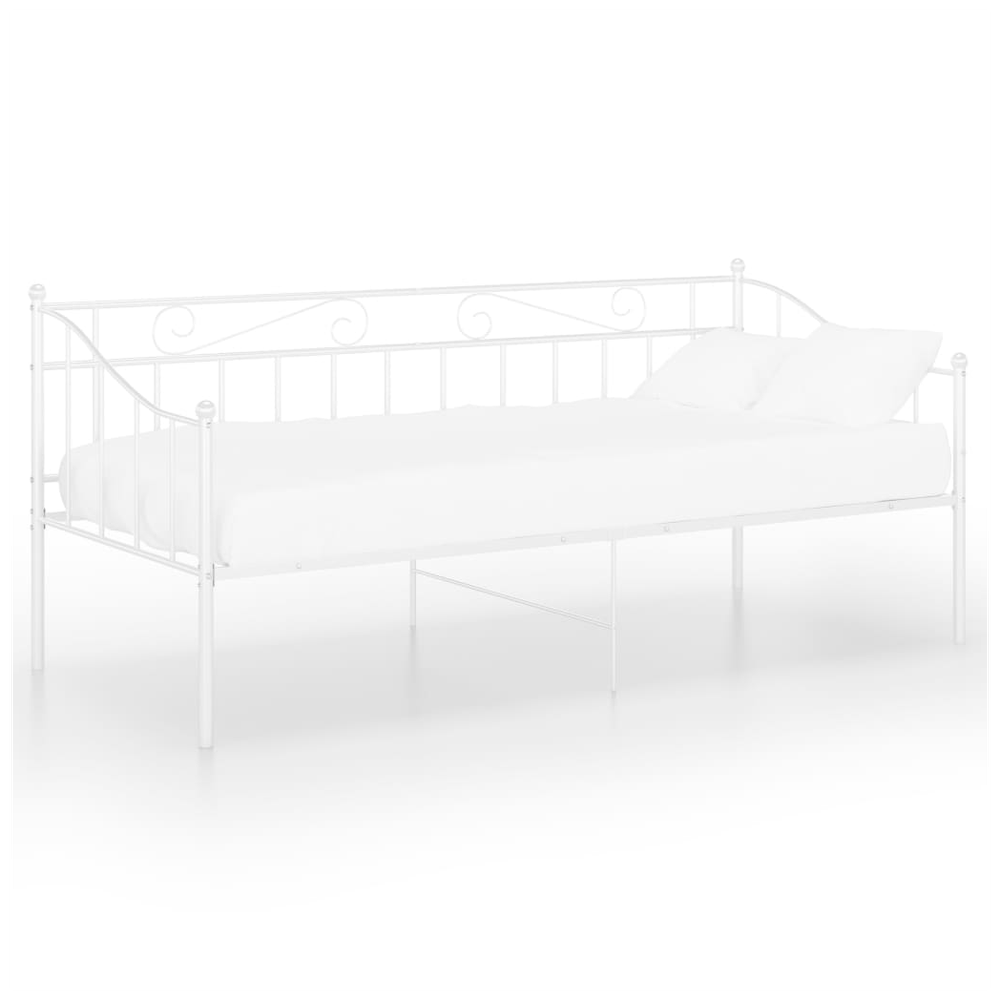 Sofa Bed Frame White vidaXL Metal 90x200 cm by vidaXL