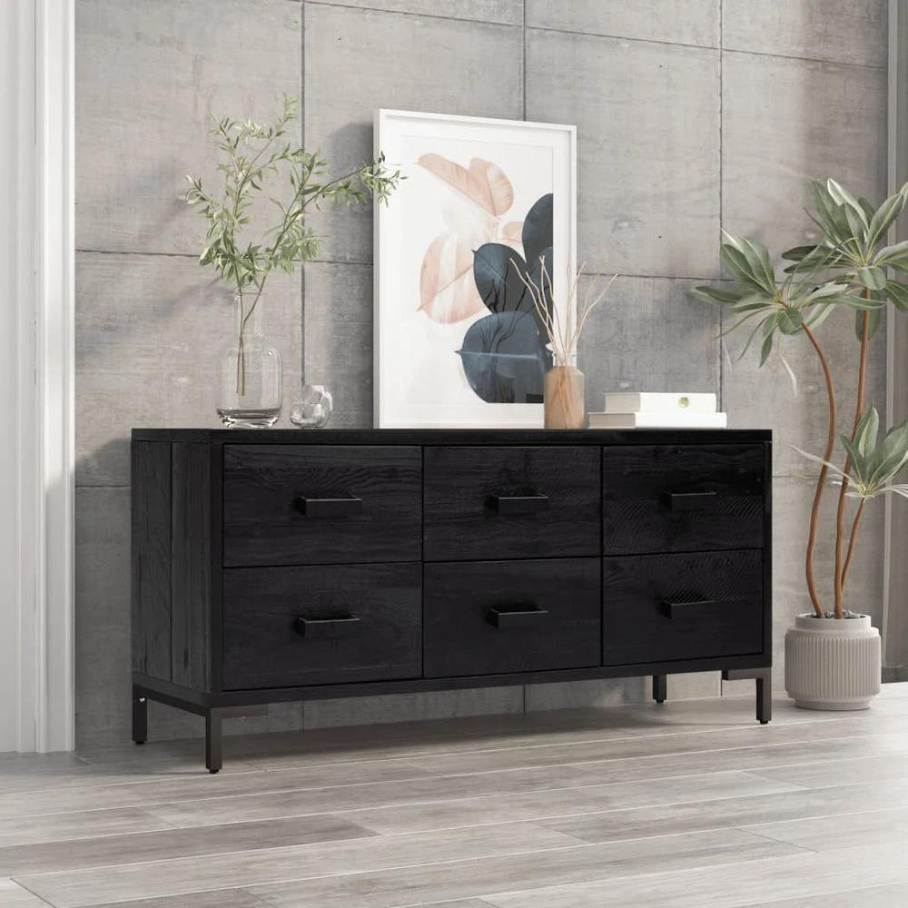 Storage Cabinet Brown vidaXL 110x30x45 cm Solid Pinewood - Storage Box from vidaXL