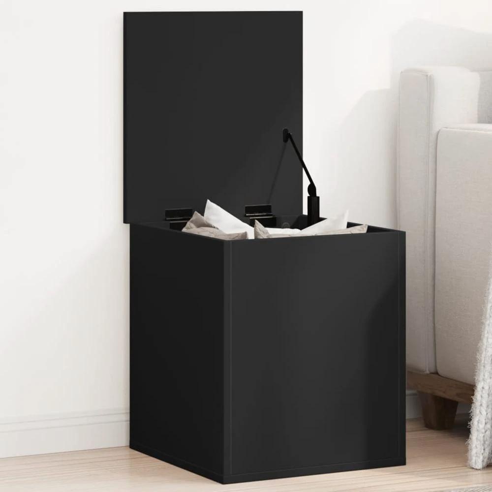 Storage Box Black 40x42x46 cm vidaXL Engineered Wood by vidaXL