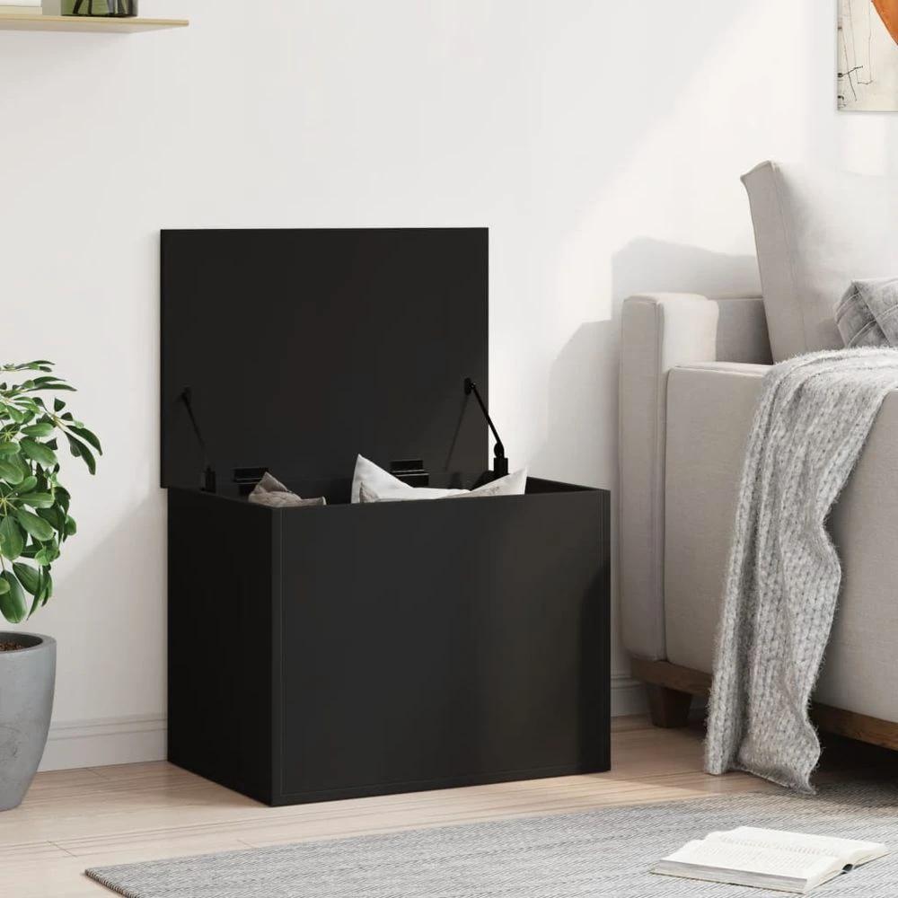 vidaXL Storage Box Black 60x42x46 cm vidaXL Engineered Wood - Uncategorized Storage Box