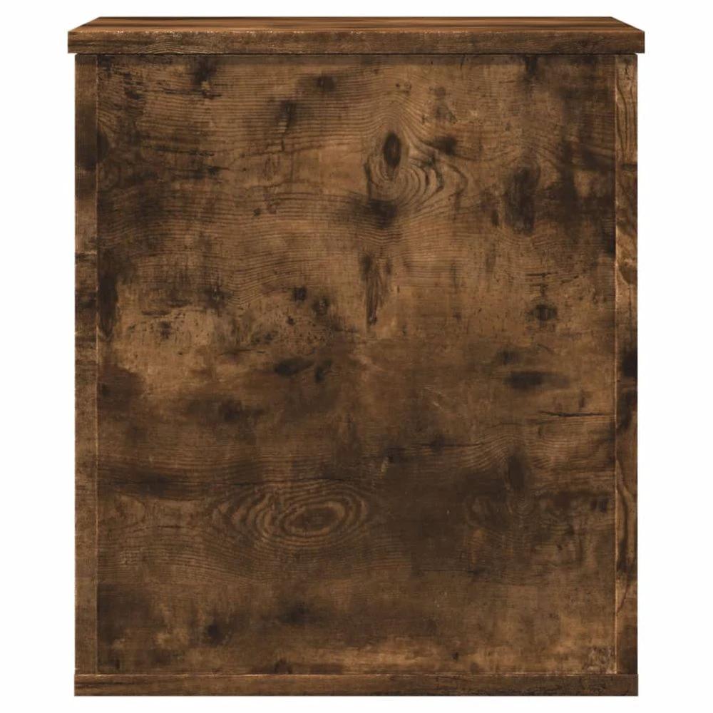 Storage Box Smoked Oak 40x42x46 cm vidaXL Engineered Wood by vidaXL