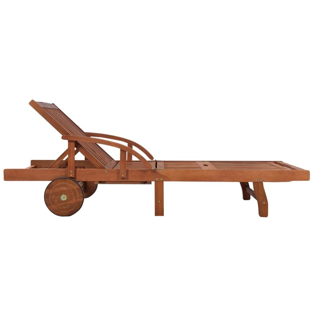 vidaXL Sun Lounger Solid Acacia Wood - Sun Lounger