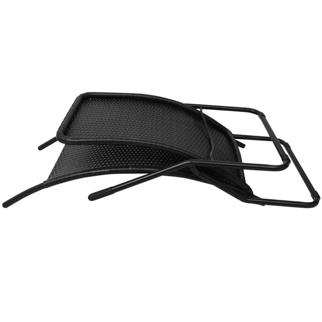 vidaXL Folding Sun Lounger Poly Rattan Brown - Sun Lounger from vidaXL