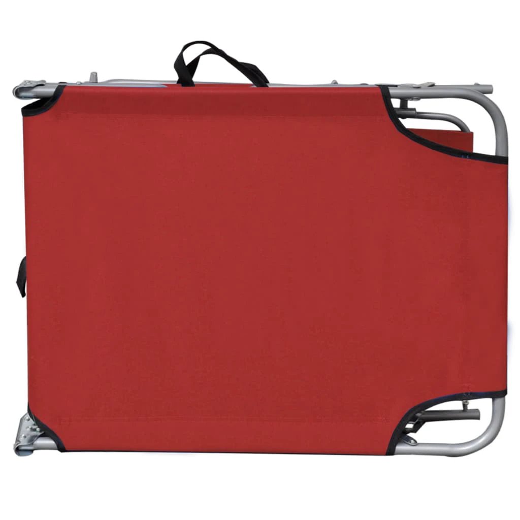 vidaXL vidaXL Folding Sun Lounger with Canopy Blue Aluminium - Sun Lounger