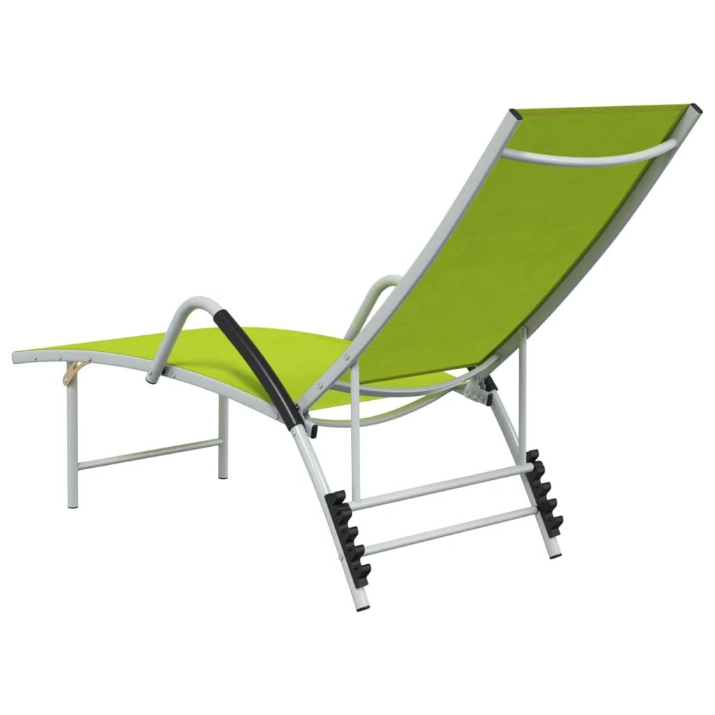 vidaXL vidaXL Sun Lounger Textilene and Aluminium Black - Sun Lounger