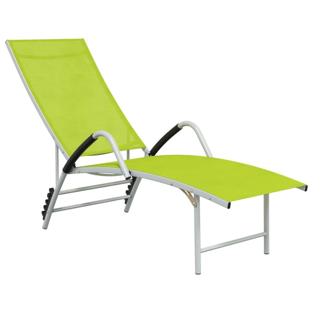 vidaXL vidaXL Sun Lounger Textilene and Aluminium Black - Sun Lounger