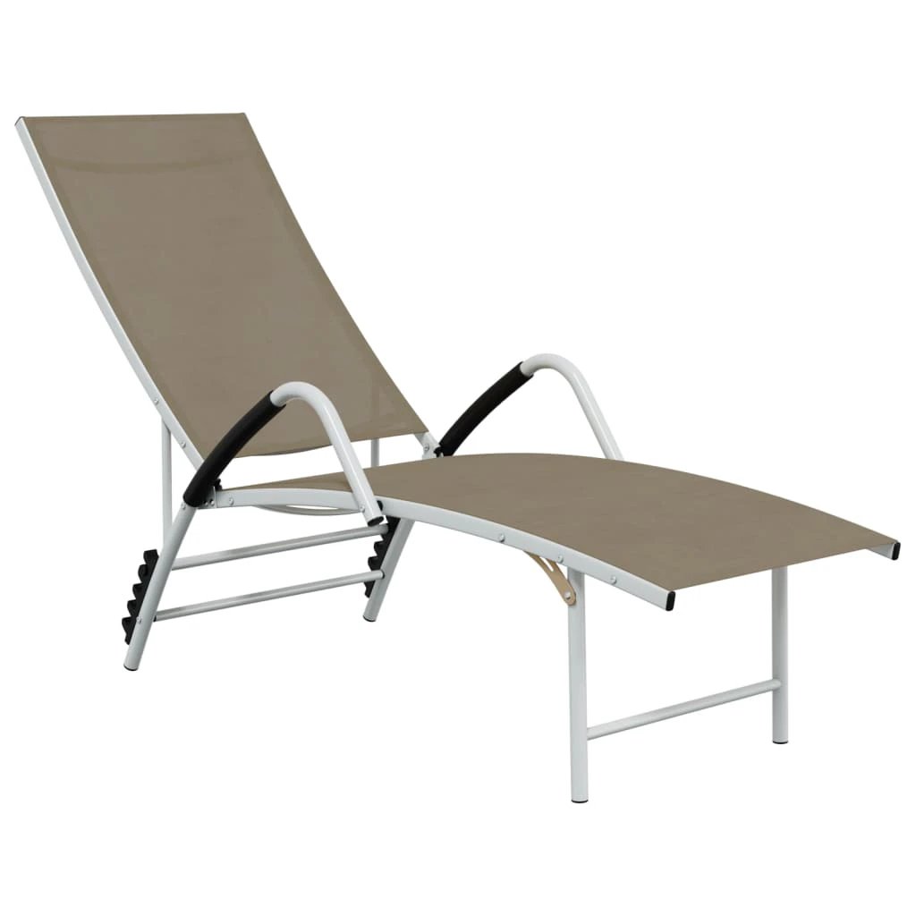 vidaXL vidaXL Sun Lounger Textilene and Aluminium Black - Sun Lounger