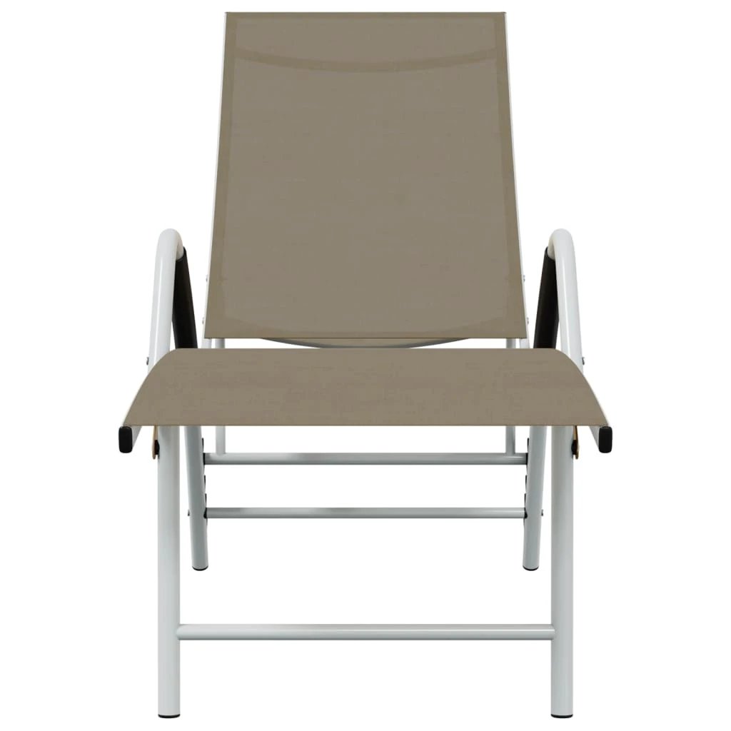 vidaXL vidaXL Sun Lounger Textilene and Aluminium Black - Sun Lounger