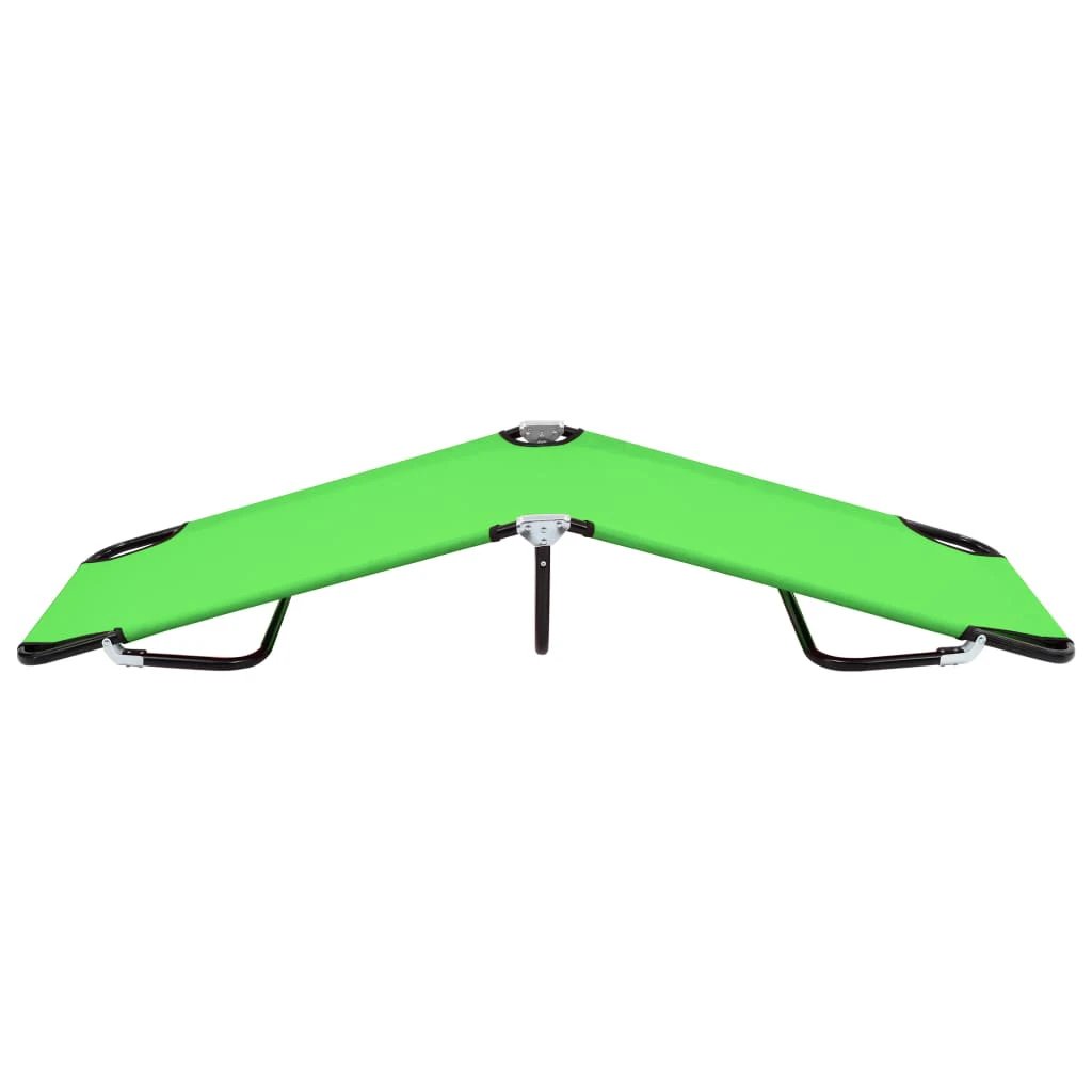 vidaXL Folding Sun Lounger Blue Steel by vidaXL