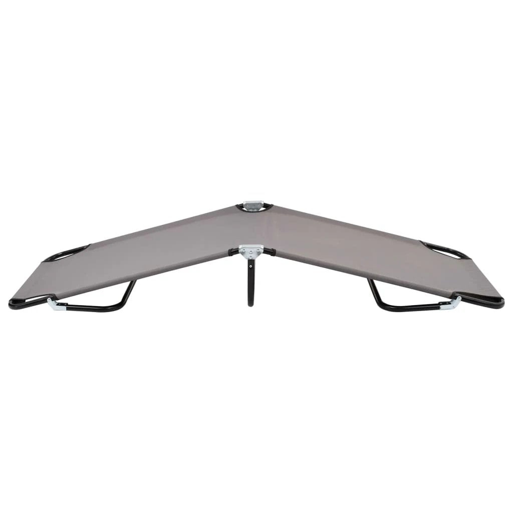 vidaXL vidaXL Folding Sun Lounger Blue Steel - Sun Lounger