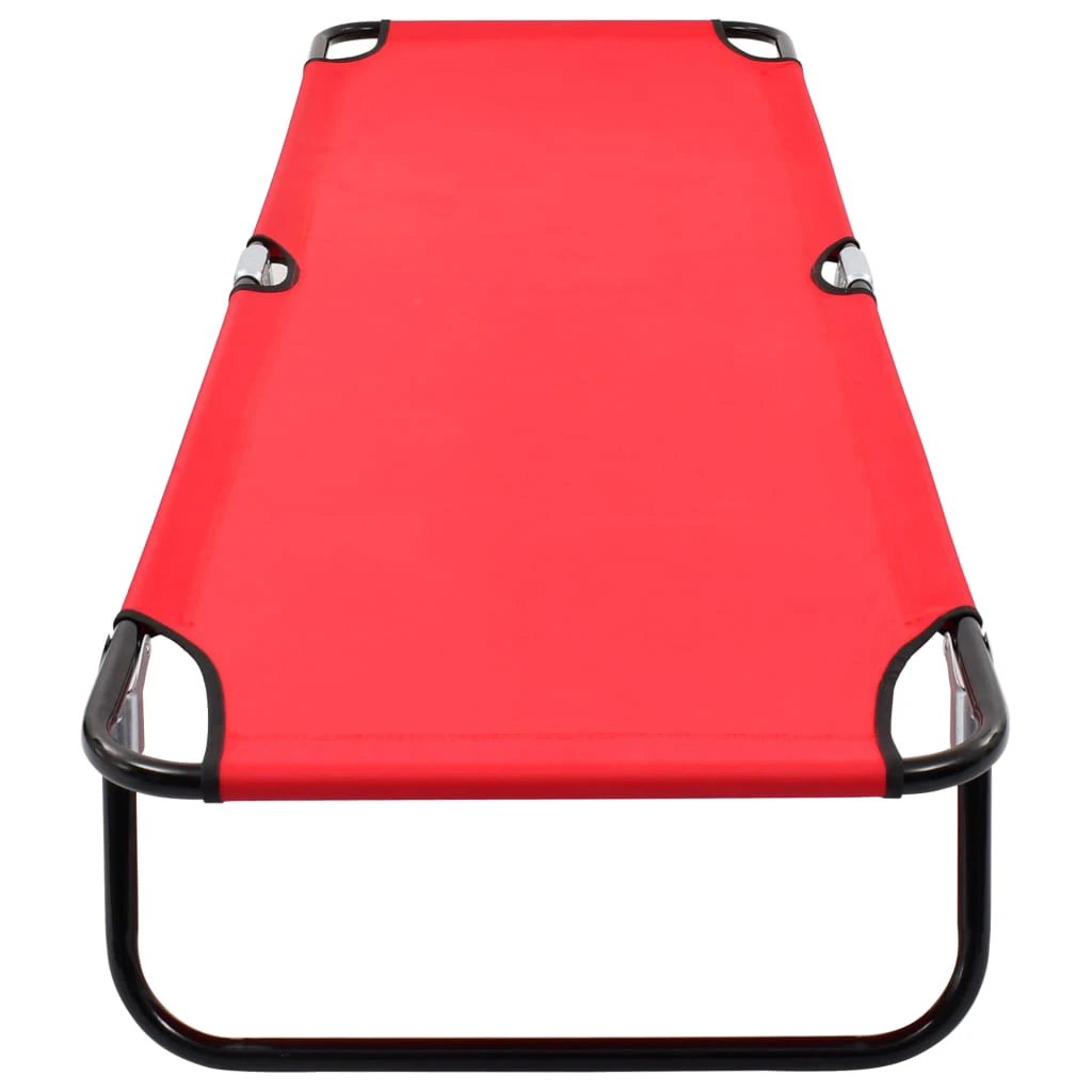 vidaXL Folding Sun Lounger Blue Steel by vidaXL