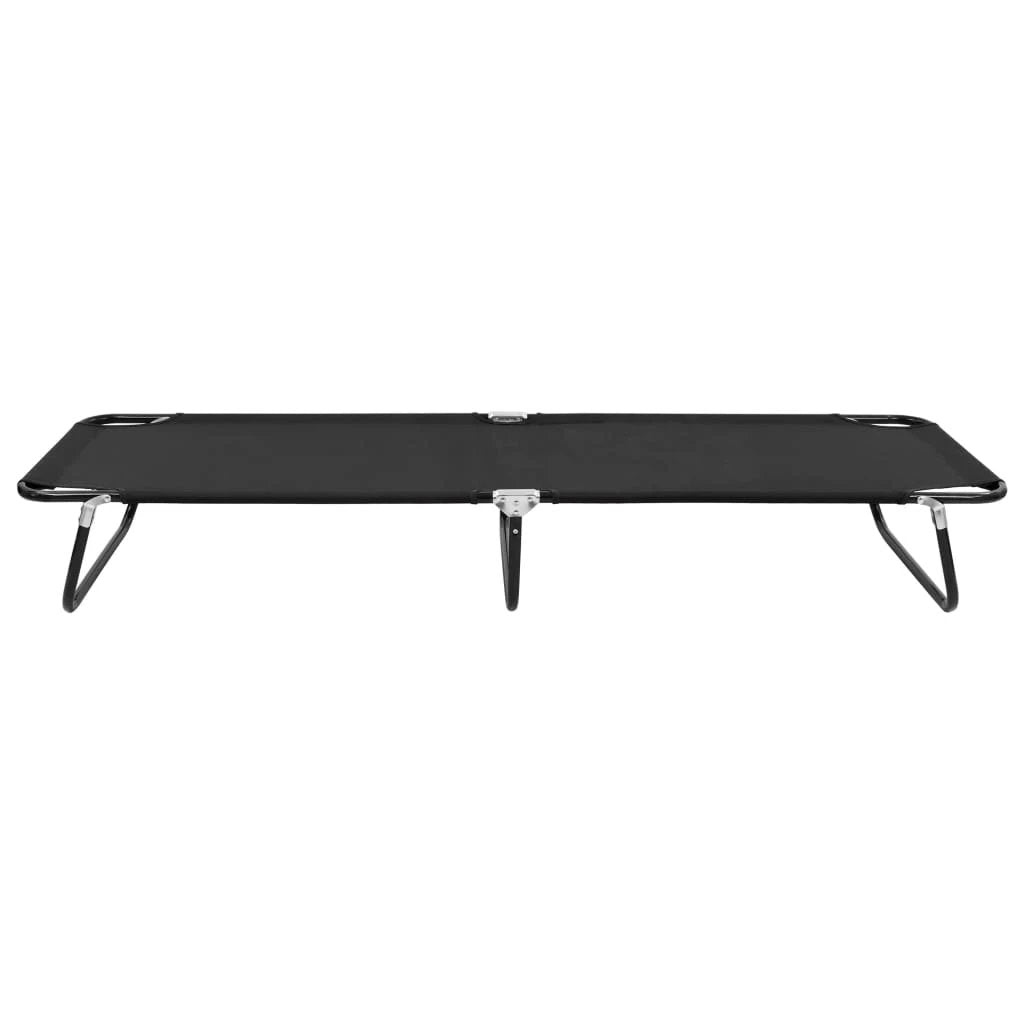 vidaXL vidaXL Folding Sun Lounger Blue Steel - Sun Lounger
