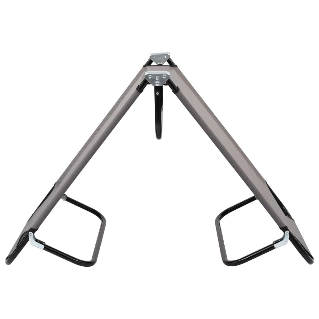 vidaXL vidaXL Folding Sun Lounger Blue Steel - Sun Lounger
