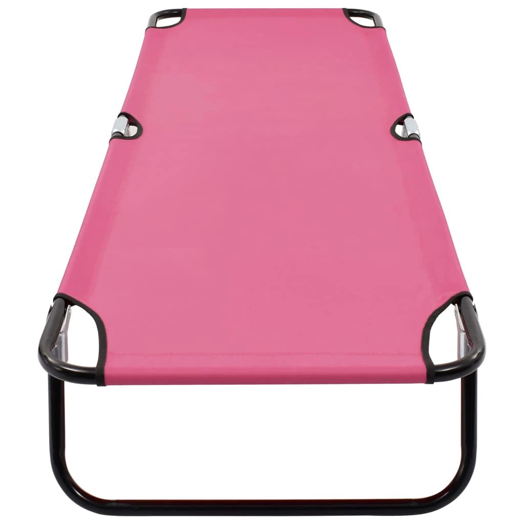 vidaXL Folding Sun Lounger Blue Steel - Sun Lounger from vidaXL