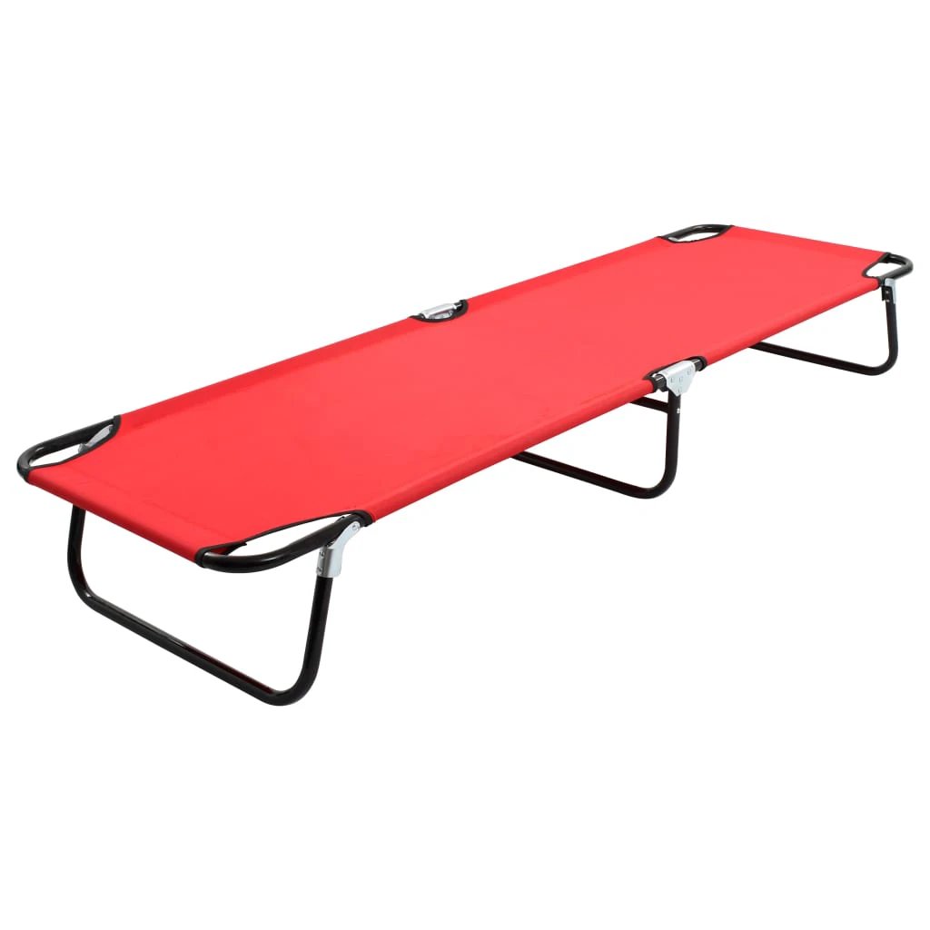 vidaXL Folding Sun Lounger Blue Steel by vidaXL