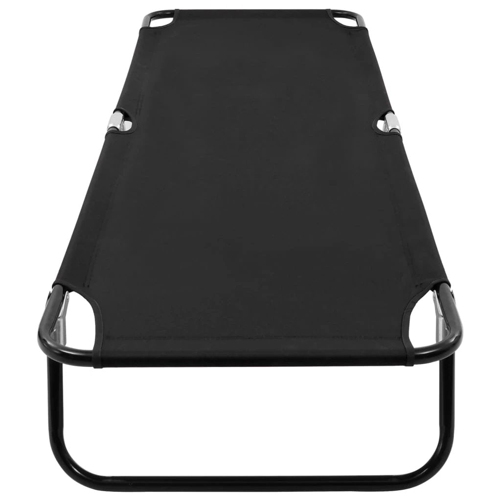 vidaXL vidaXL Folding Sun Lounger Blue Steel - Sun Lounger