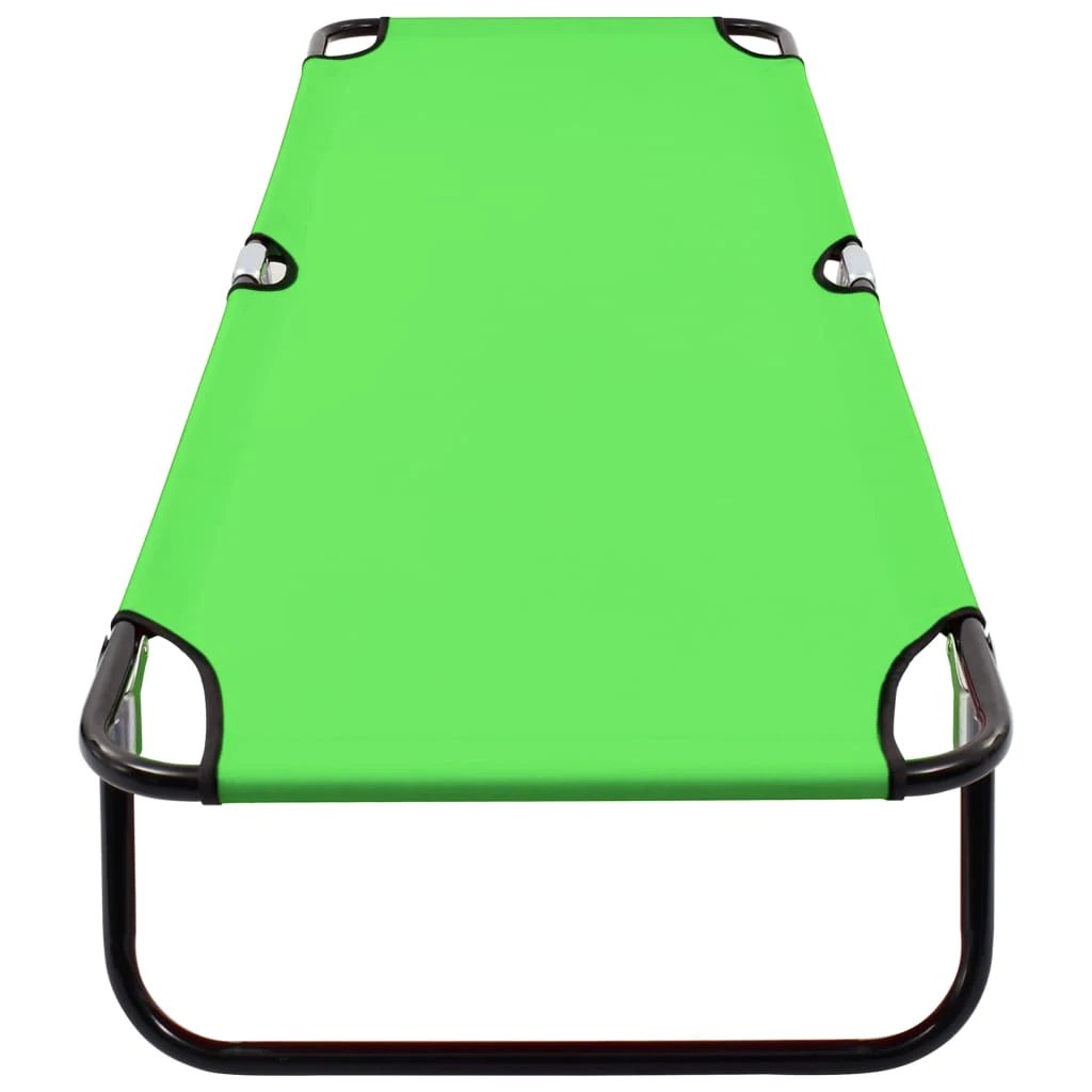 vidaXL Folding Sun Lounger Blue Steel by vidaXL