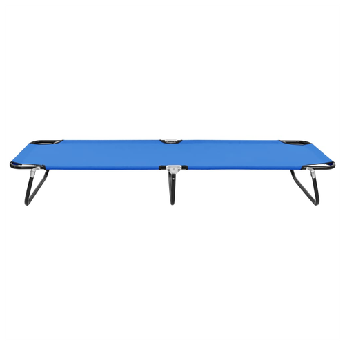 vidaXL Folding Sun Lounger Blue Steel by vidaXL