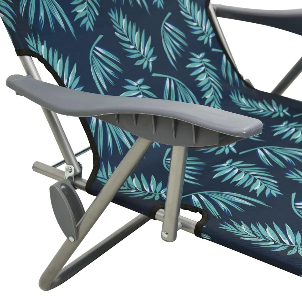vidaXL Folding Sun Lounger with Canopy Steel Taupe - Sun Lounger