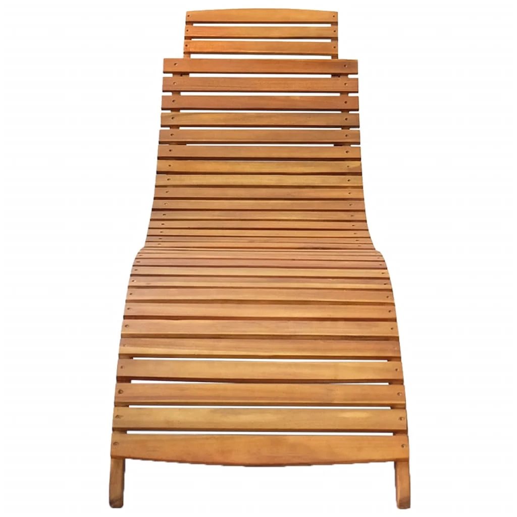 vidaXL Sun Lounger Solid Acacia Wood Brown - Sun Lounger