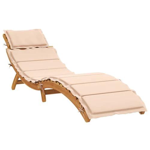 vidaXL Sun Lounger Solid Acacia Wood Brown - Sun Lounger