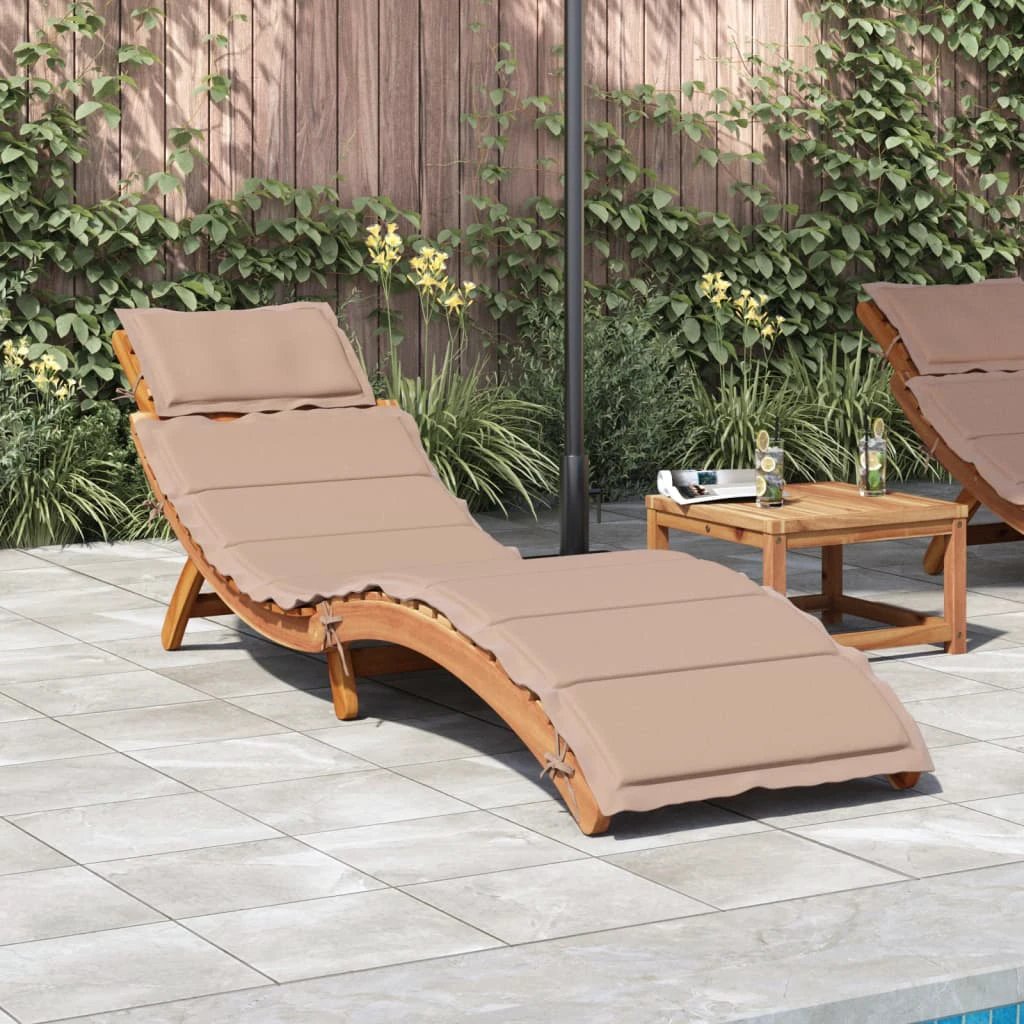 vidaXL Sun Lounger Solid Acacia Wood Brown - Sun Lounger