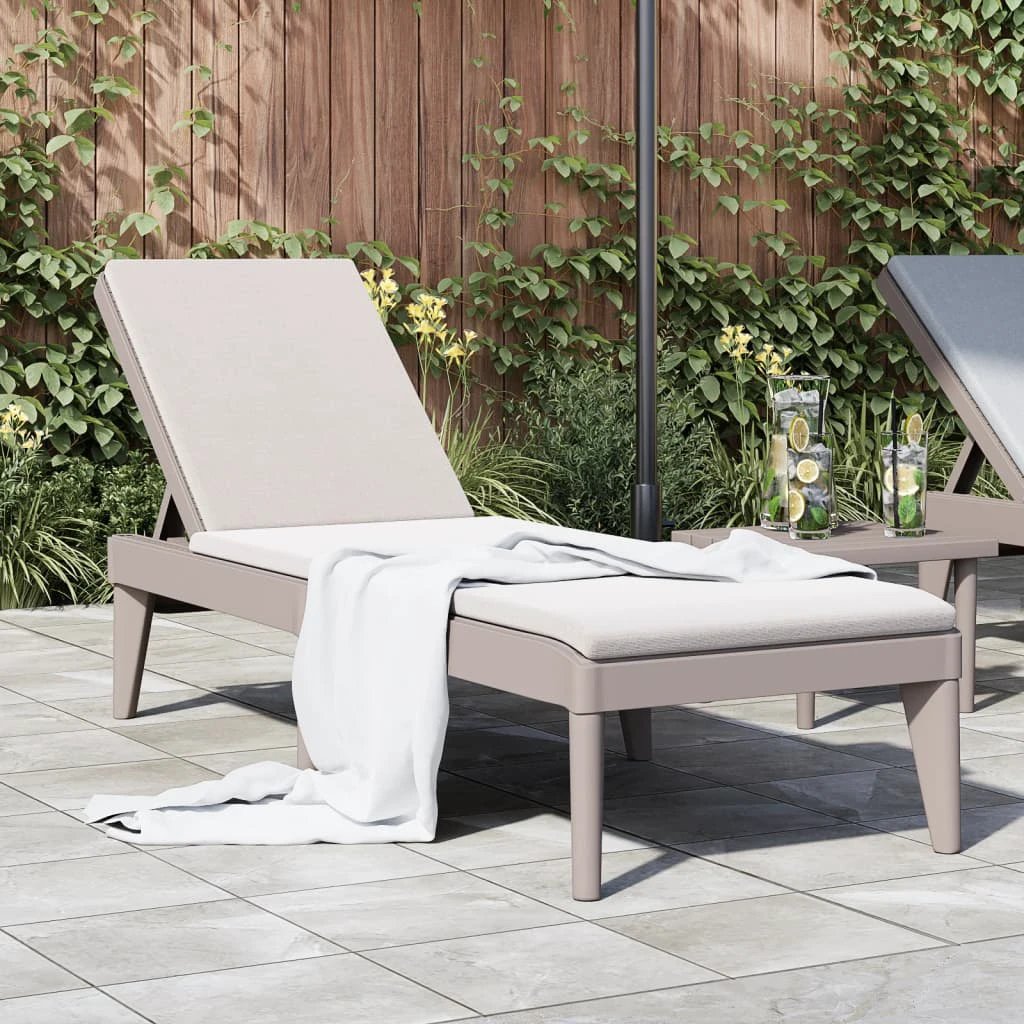 vidaXL vidaXL Sun Lounger White 186x60x29 cm PP - Sun Lounger