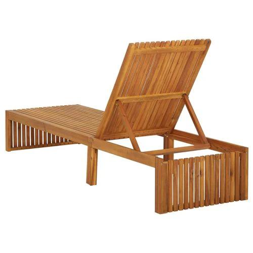 vidaXL Sun Lounger Solid Acacia Wood - Sun Lounger
