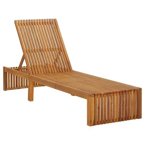 vidaXL Sun Lounger Solid Acacia Wood - Sun Lounger