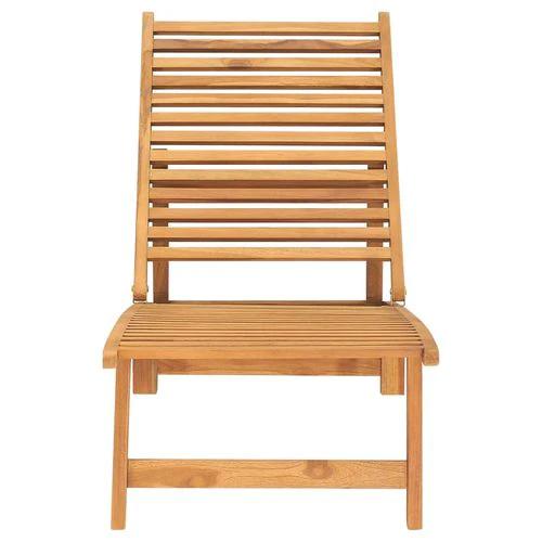 vidaXL Sun Lounger Solid Teak Wood - Sun Lounger