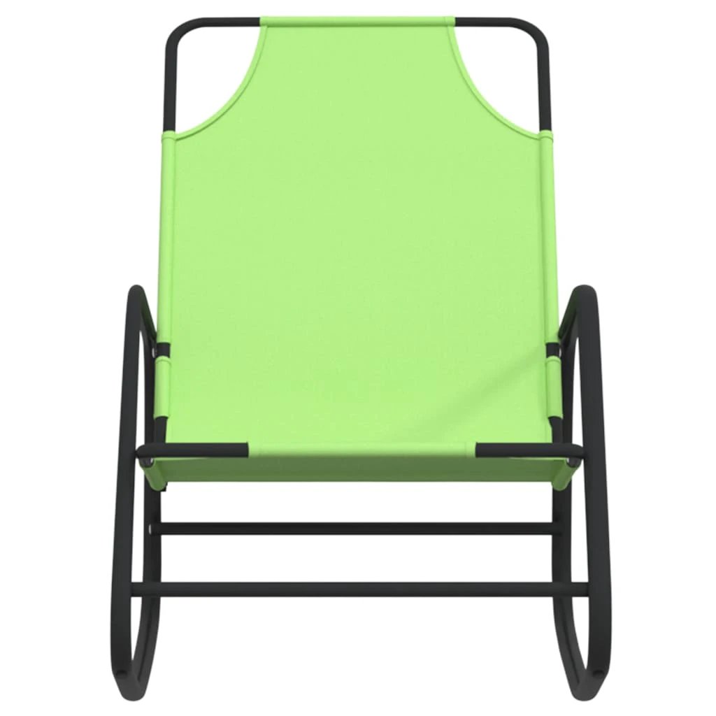 vidaXL Rocking Sun Lounger Black Steel and Textilene by vidaXL