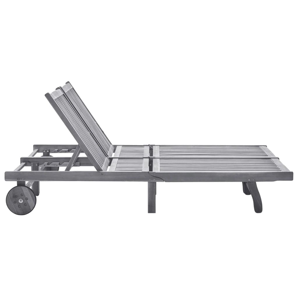 vidaXL Sun Lounger Solid Acacia Wood by vidaXL