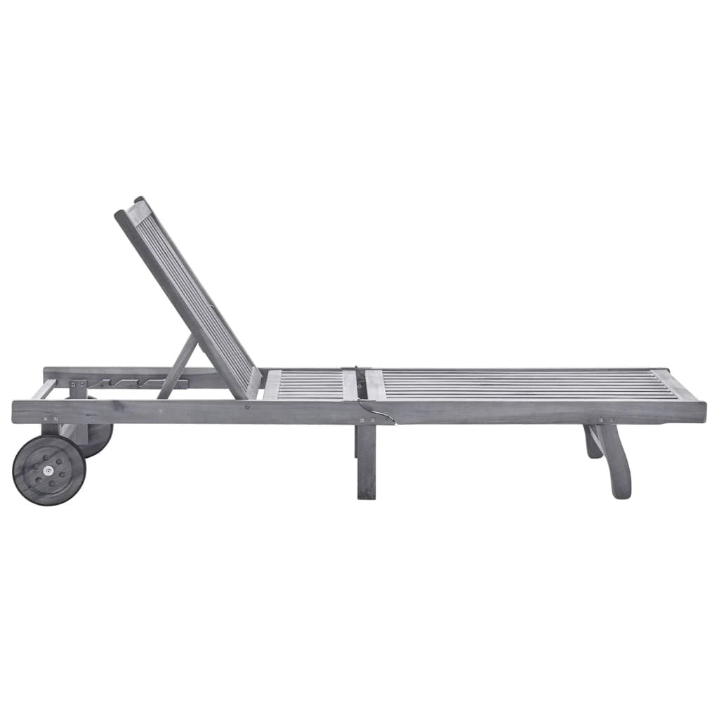 vidaXL Sun Lounger Solid Acacia Wood by vidaXL
