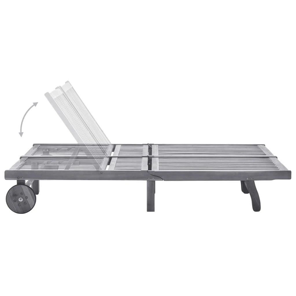 vidaXL Sun Lounger Solid Acacia Wood by vidaXL