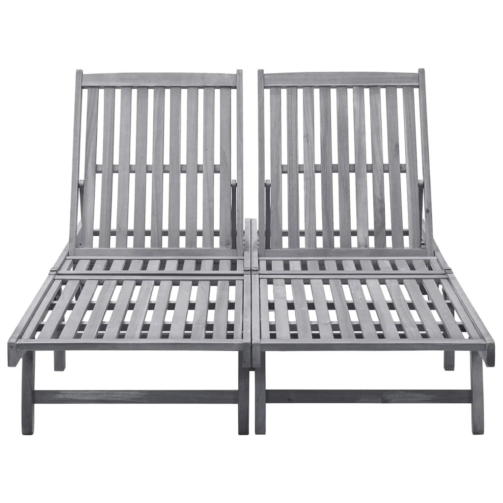 vidaXL Sun Lounger Solid Acacia Wood by vidaXL