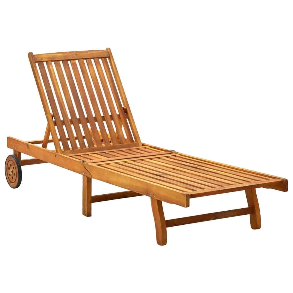 vidaXL Sun Lounger Solid Acacia Wood by vidaXL